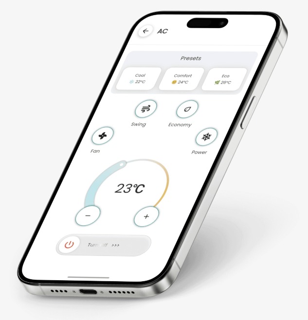 SmartNode app AC control with presets